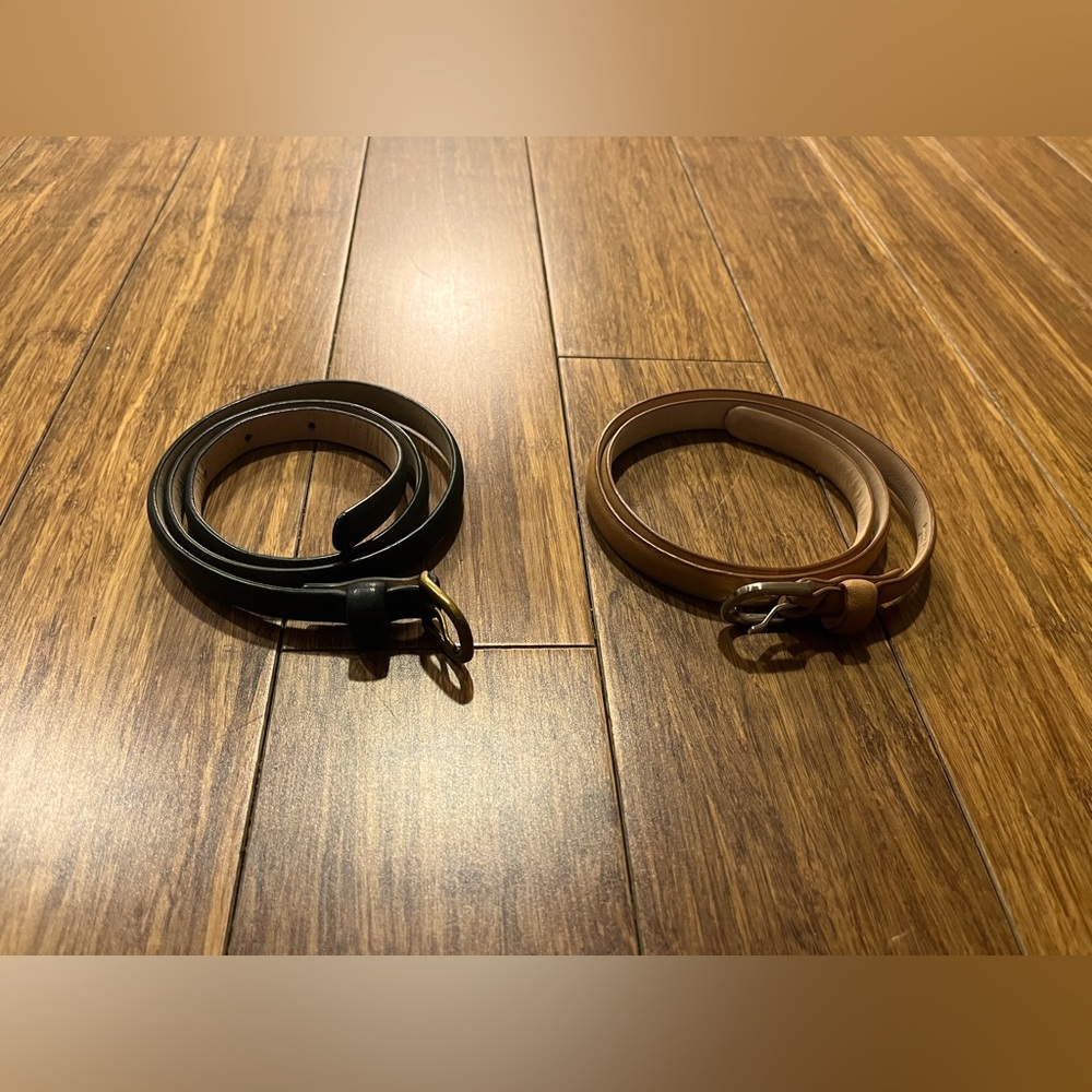 Aritzia leather waist belts (2, XS)
